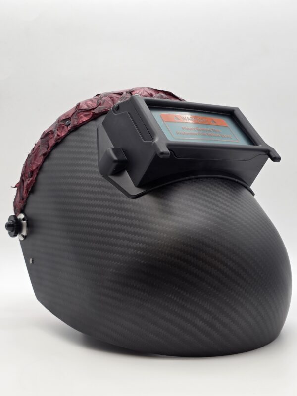 Carbon Fiber Red Fish Leather