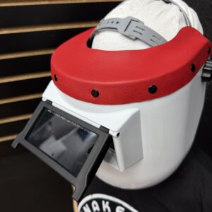 Slim Line Welding Hood Red Top